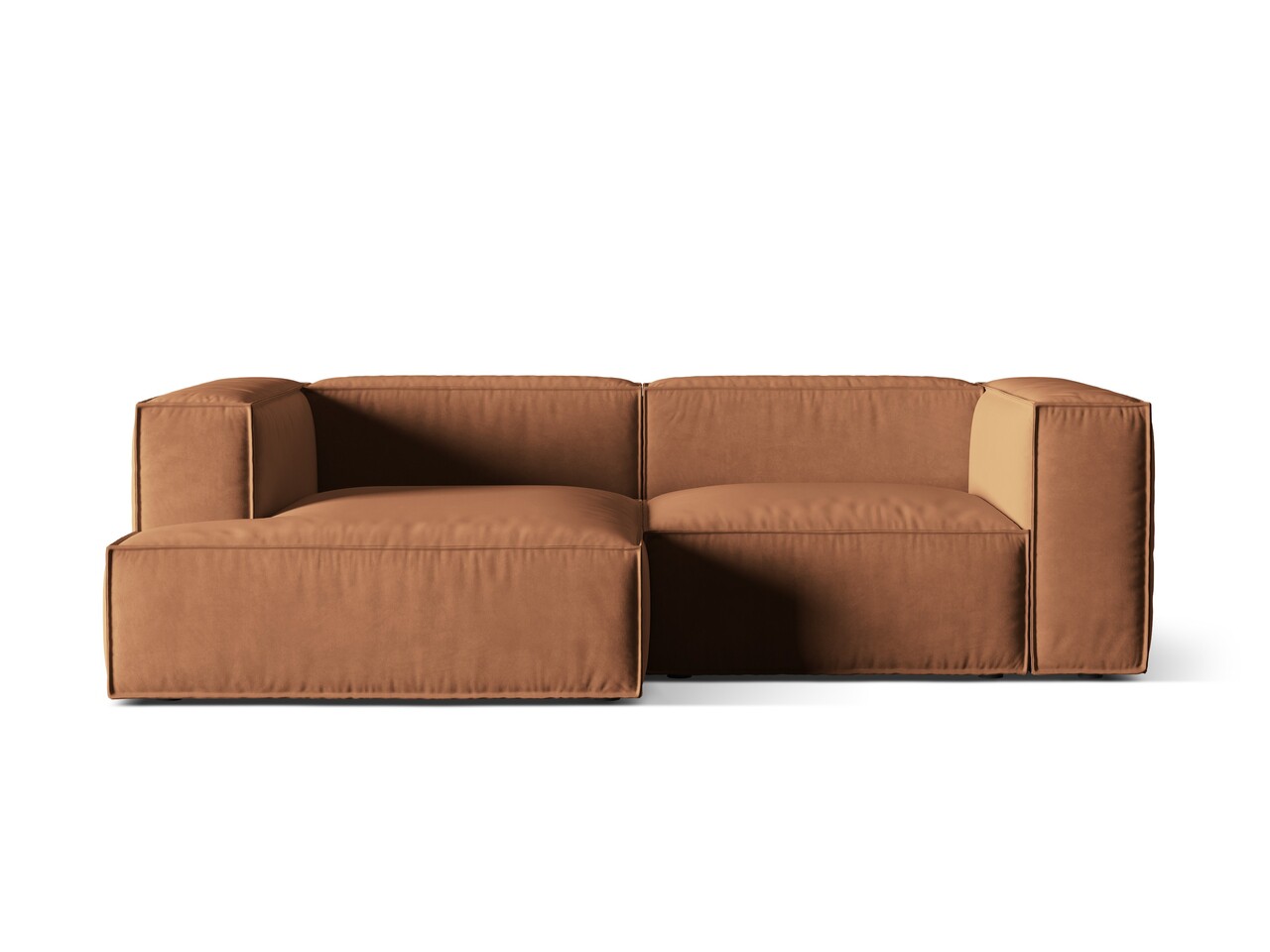 Coltar modular stanga 3 locuri, Nuria-88, Micadoni Home, 252x147x72 cm, catifea, miere Colțare